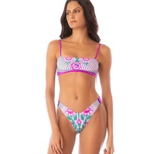 Maaji Cerise Bouquet Bikini.Top Medium Bottom-Large. new with tags